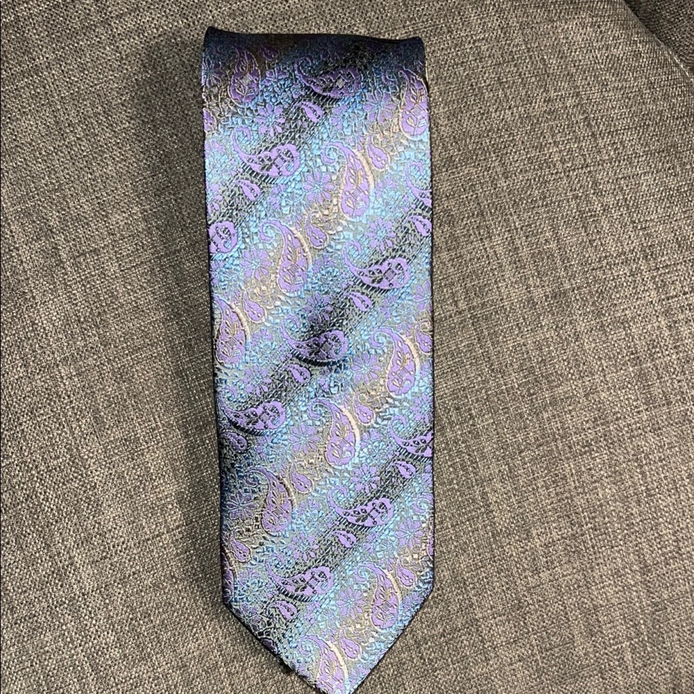 Zianetti Italian Silk Collection Paisley Patterned Tie